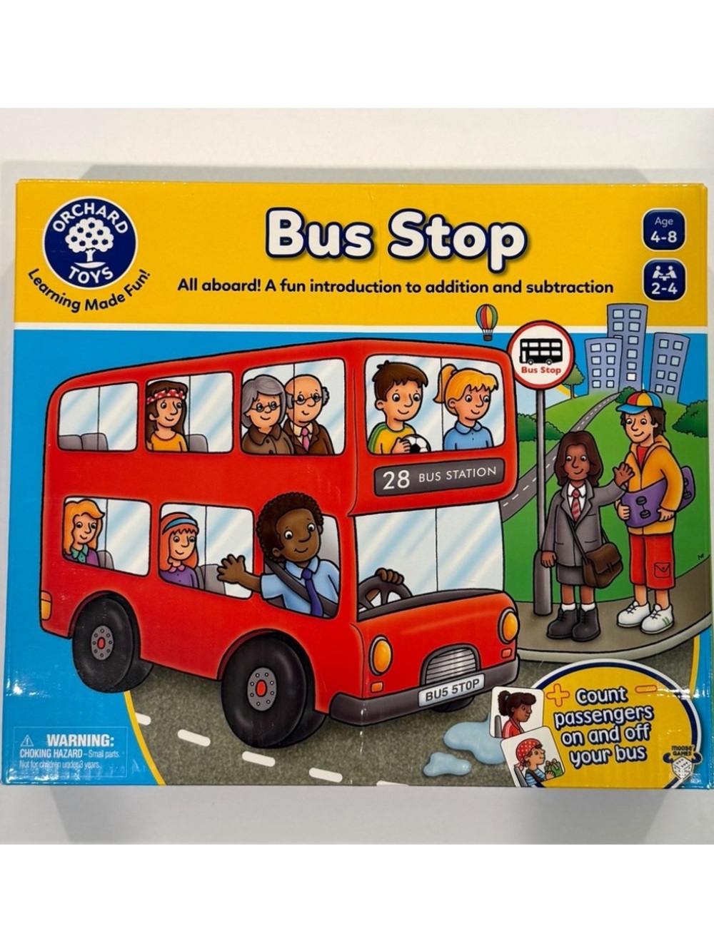 Orchard Toys Bus Stop Game - Intro to Math Addition and Subtraction